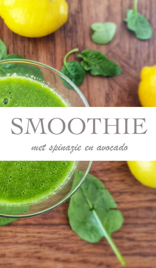 Recept groene smoothie met spinazie en avocado